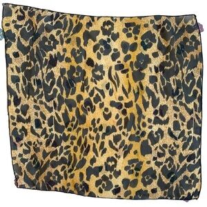 Leopard Black & Tan Sheer Scarf